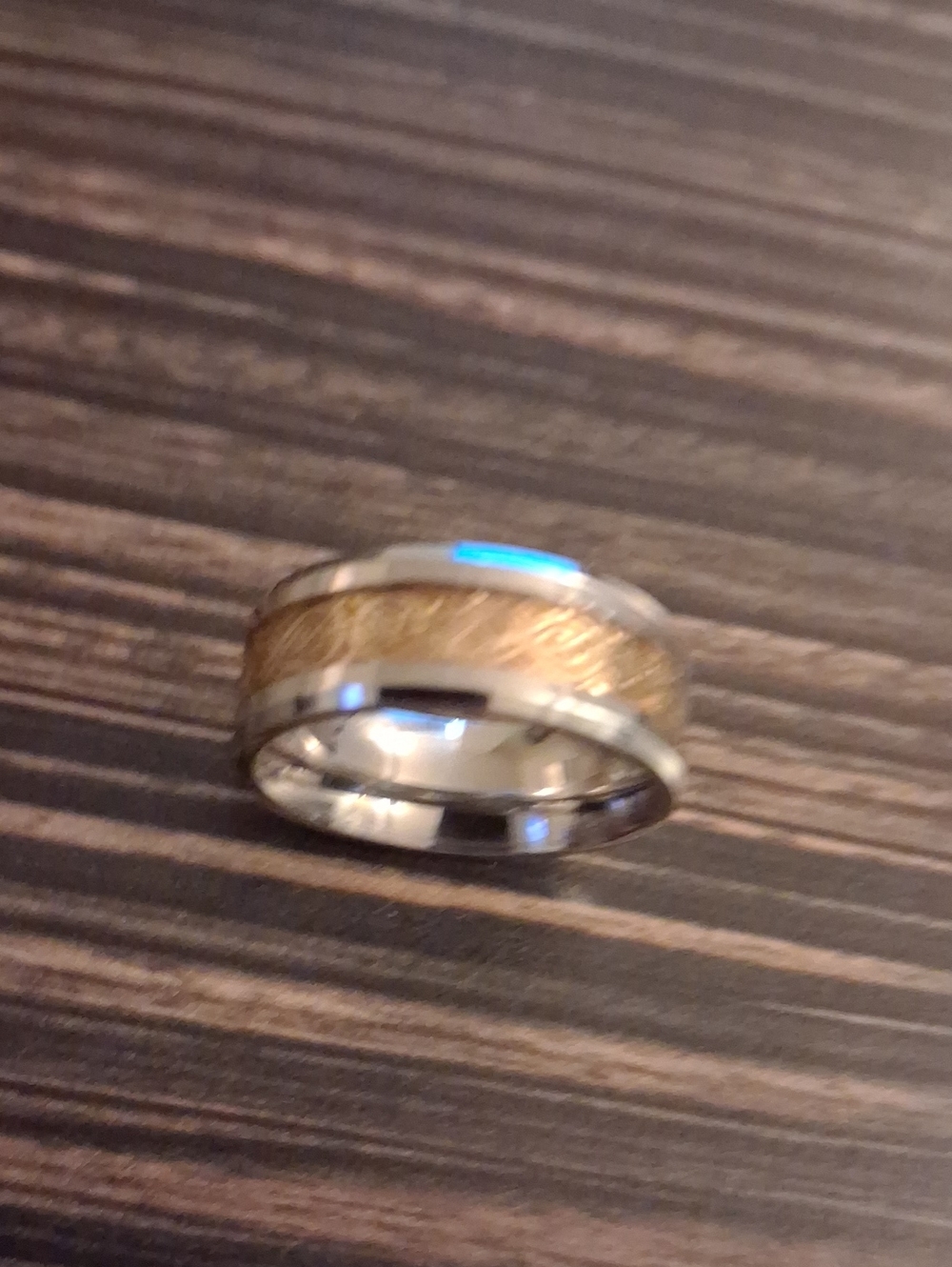 Two-Tone Women’s Fashion Ring with Gold Center